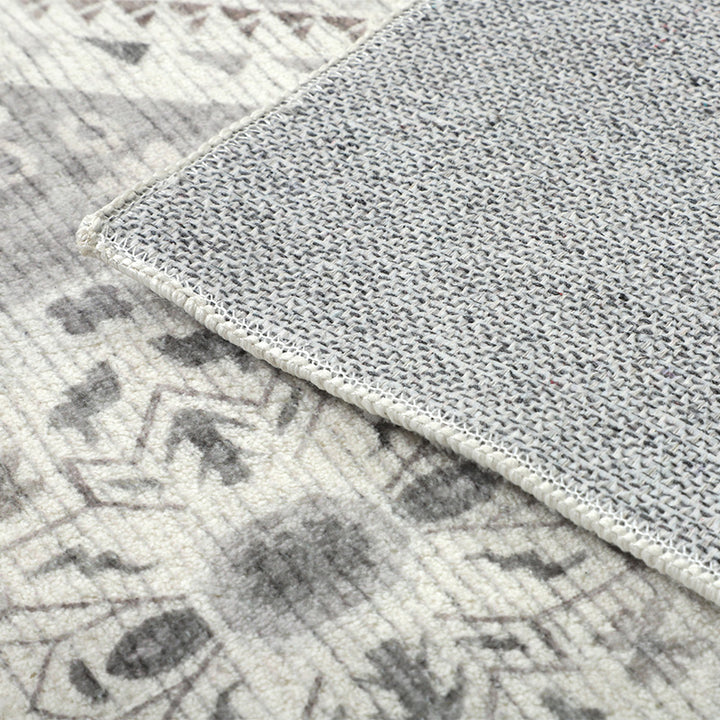 60 Cm X 180 Cm Lagos Grey Machine Washable Non Slip Kitchen Mat - Fab Habitat , Machine Washable Kitchen Mats, [product_size],