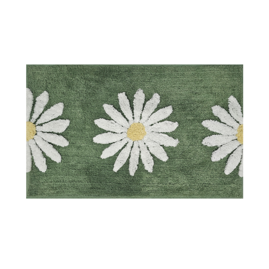 50x80cm Woodcliff Sage 100% Bathroom Mats
