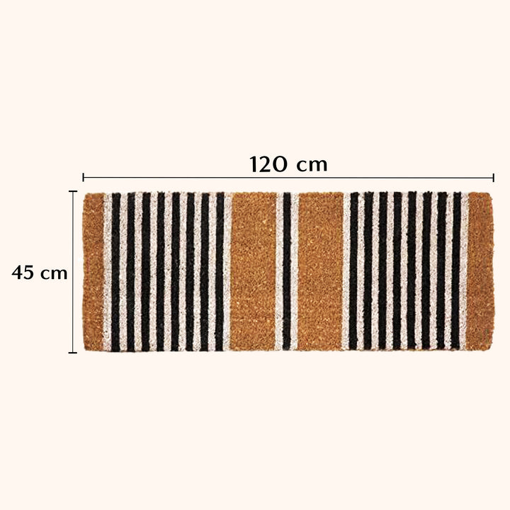 Nui Striped Coastal Coir Extra Long Front Door Mat - Fab Habitat , Doormats, [product_size],