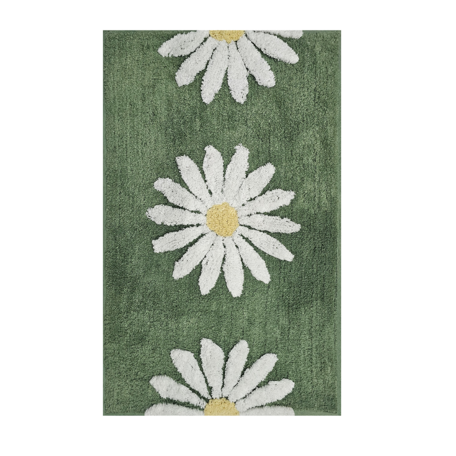 50x80cm Woodcliff Sage 100% Bathroom Mats