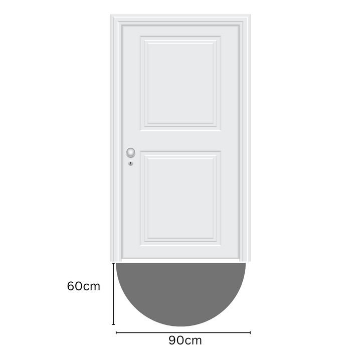 60x90 cm Perisa Decorative Half Round Rubber Doormat