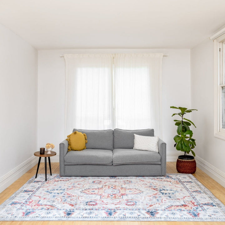 Ankara Multicolour Distressed Traditional Turkish Rug - Fab Habitat , Soft And Plush Turkish Rugs, [product_size],