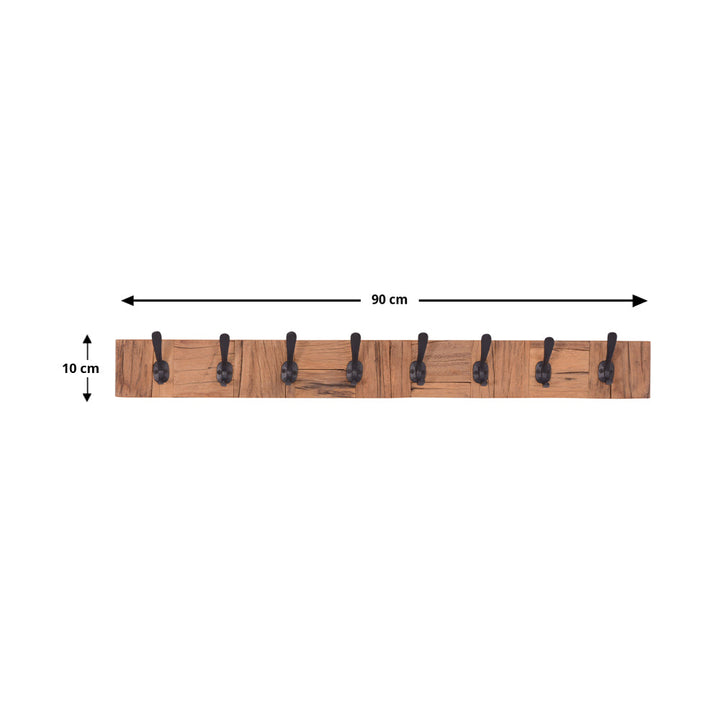 Ara 90cm Wood and Metal Wall Hook - Fab Habitat , Wall Hooks,