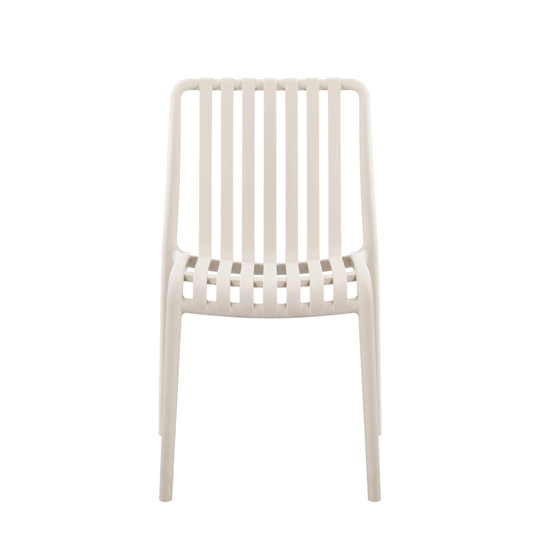 Bertioga pearl cream dining chair – curved back and wooden legs – modern dining furniture – buy online in Australia