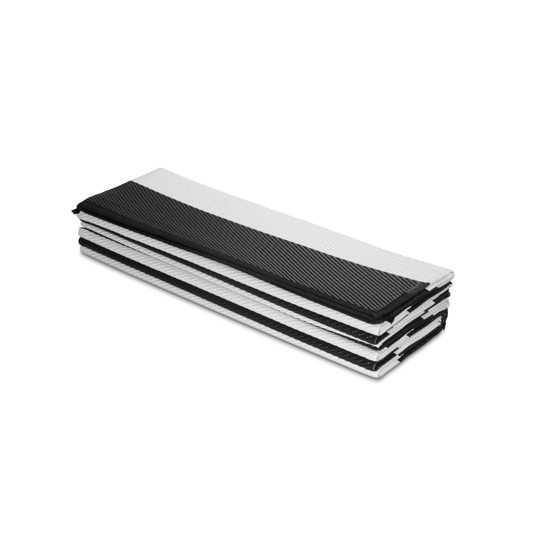 Brittany Black & White Stripes Foldable Waterproof Large Camping Mat - 270x360 CM - Fab Habitat , Camping Mats,