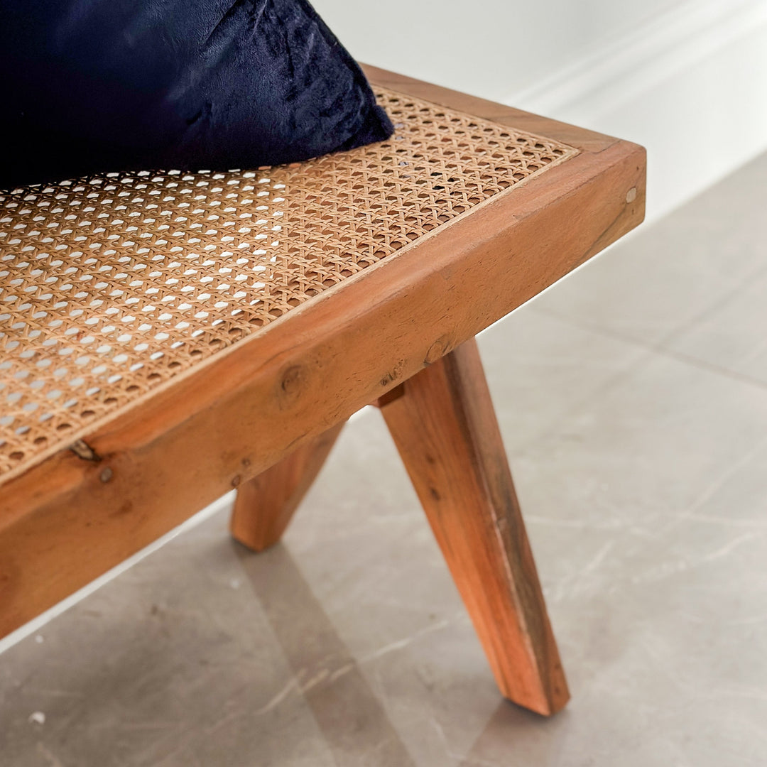 Byron Natural 2 Seater Mango Wood Rattan Bench - Fab Habitat , Benches, [product_size],
