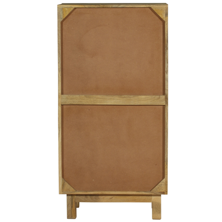 Byron Solid Wood Rattan 5 Drawer Chest Tallboy - Fab Habitat , Chest Of Drawers, [product_size],