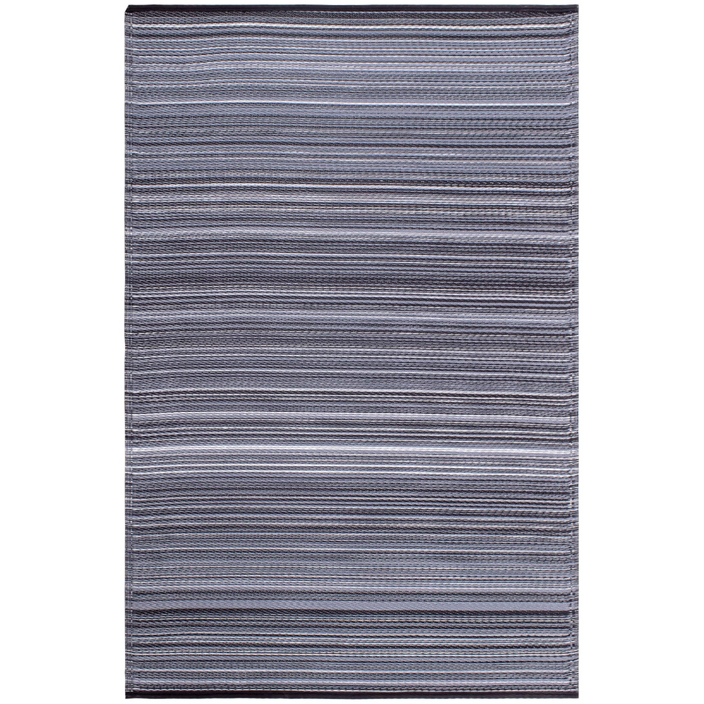 Cancun Midnight Modern Reversible Outdoor Area Rug - Fab Habitat , Recycled Plastic Rugs & Mats,