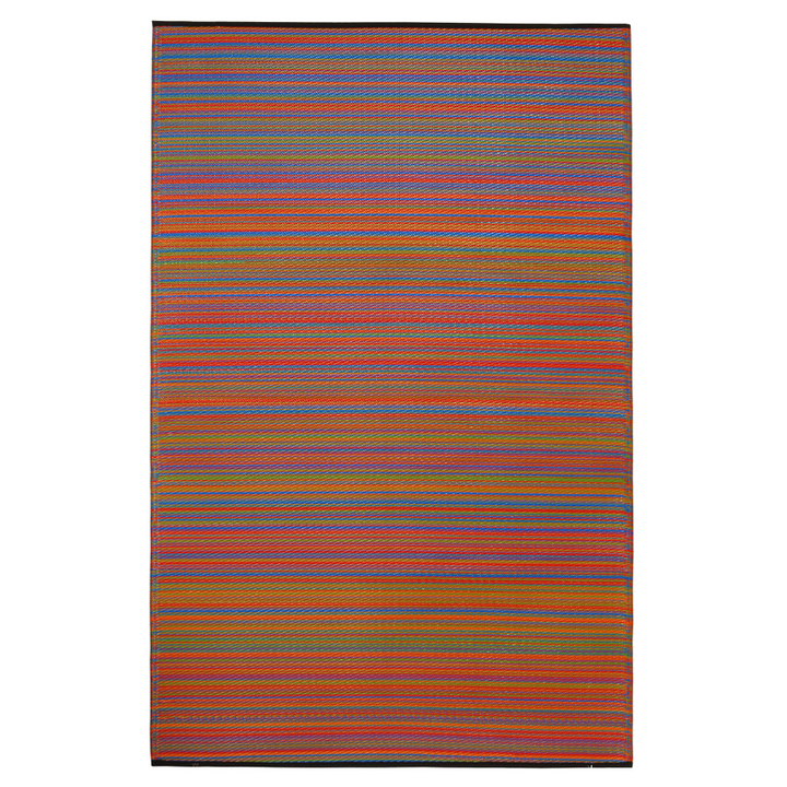Cancun Multicolour Red Toned Melange Recycled Plastic Outdoor Rug - Fab Habitat , Recycled Plastic Rugs & Mats, [product_size],