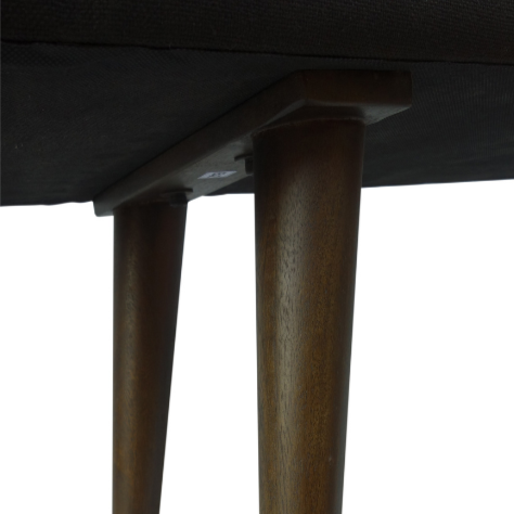 Celeste 2 Seater Charcoal Black Upholstered Bench Seat - 117cm - Fab Habitat , Benches, [product_size],