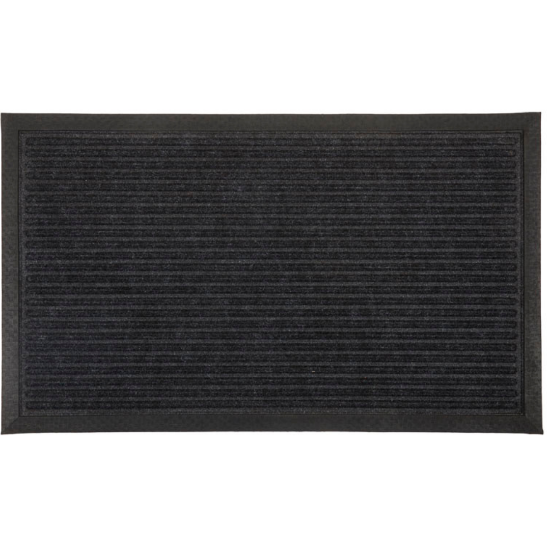Daro Charcoal Black Thin Polypropylene doormat - Fab Habitat , Doormats,