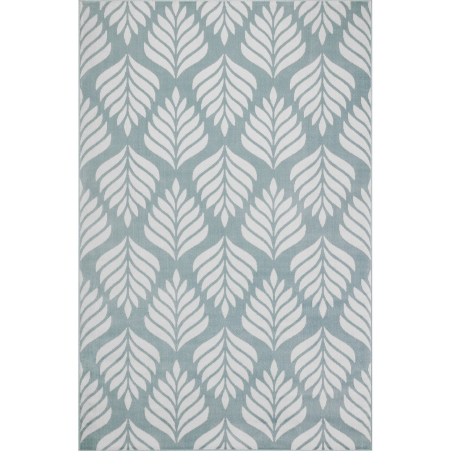 Dibang Aqua Light Green and Cream Indoor Outdoor Rug