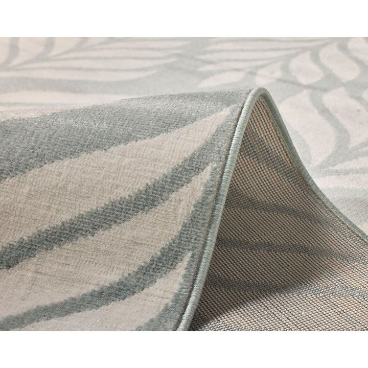 Dibang Aqua Light Green and Cream Indoor Outdoor Rug