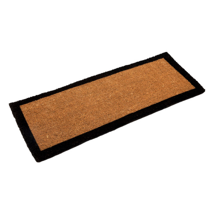 Four Corners Black Border and Natural Long Doormat - Fab Habitat , Doormats, [product_size],