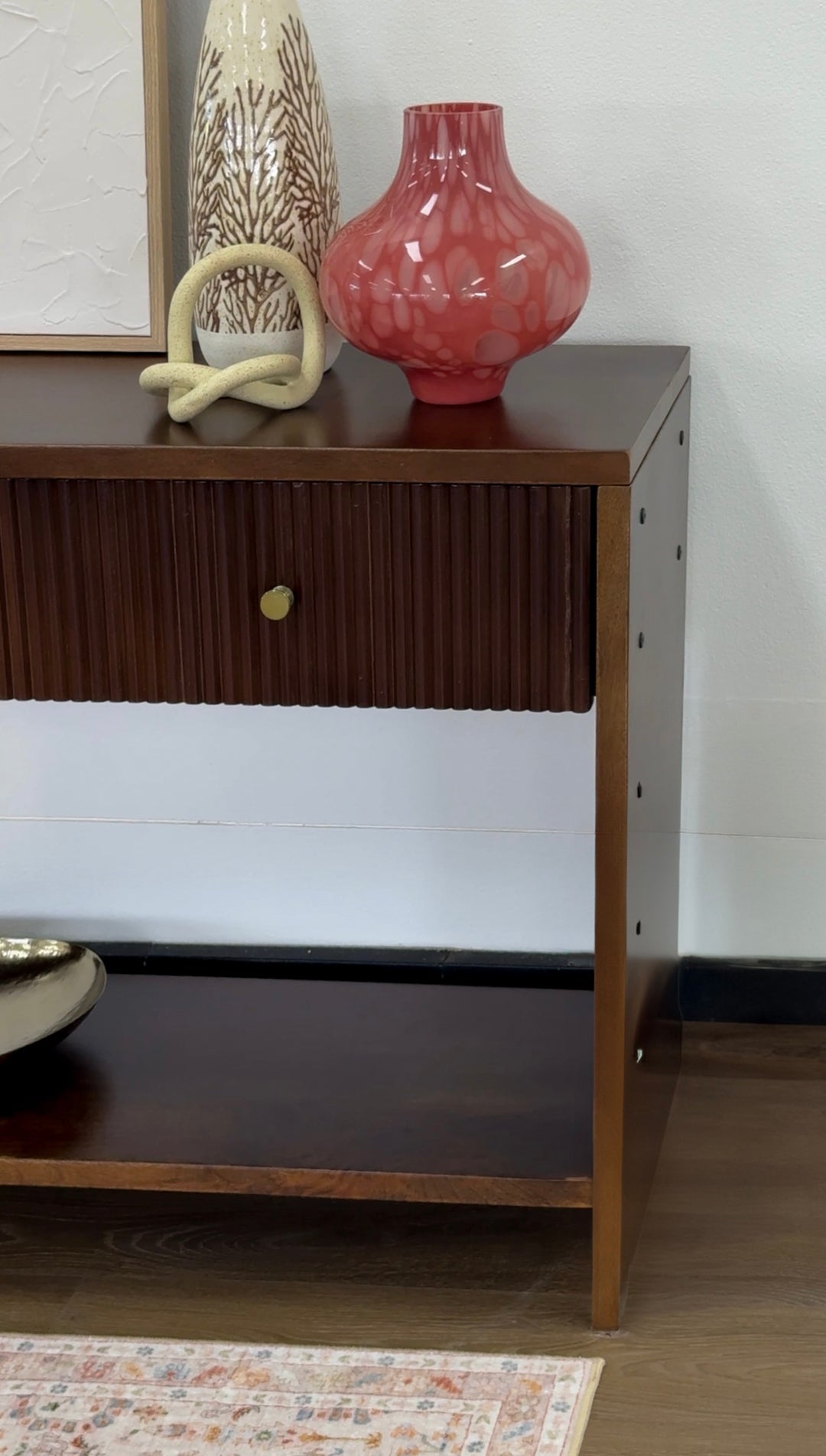 Frazer Walnut Console Table with 3 Drawers - 150cm