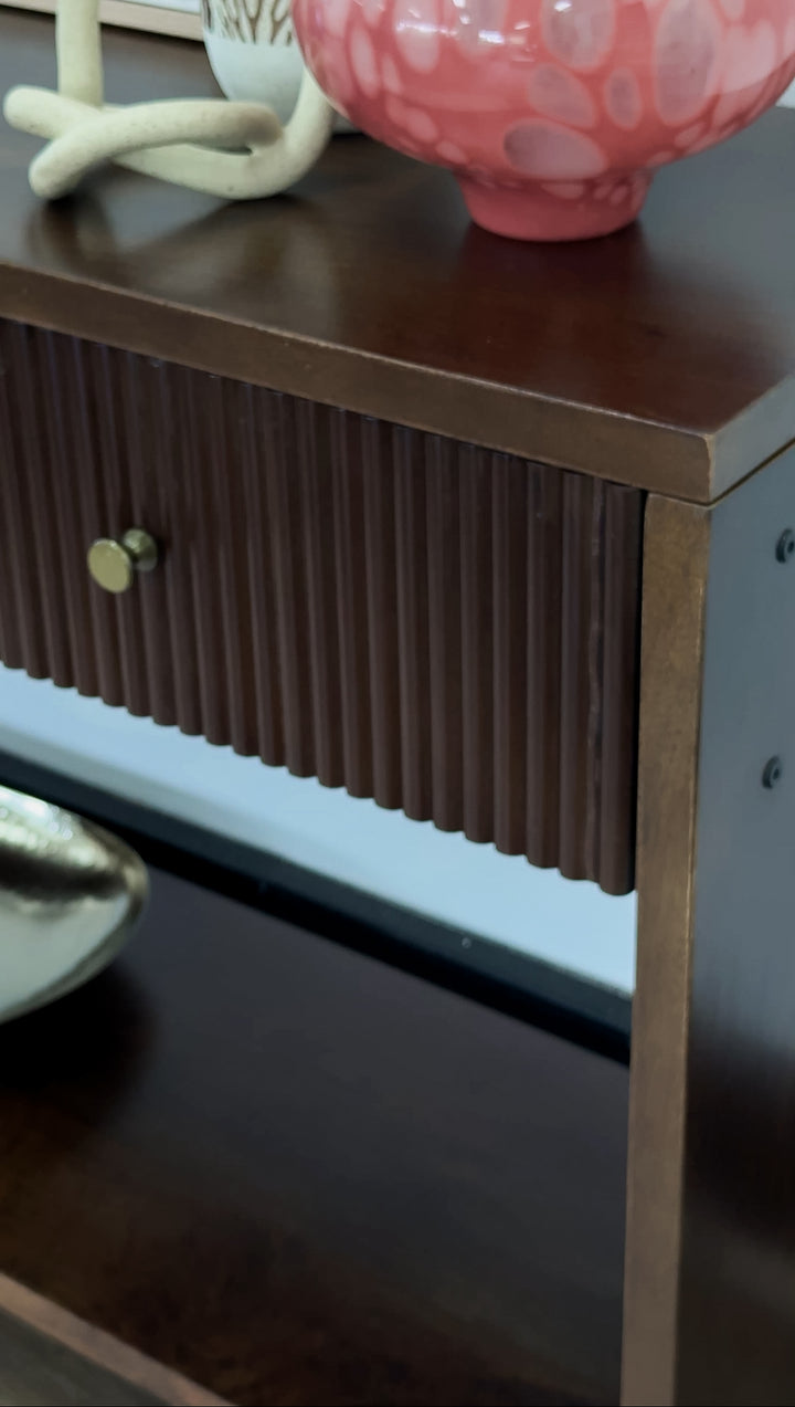 Frazer Walnut Console Table with 3 Drawers - 150cm