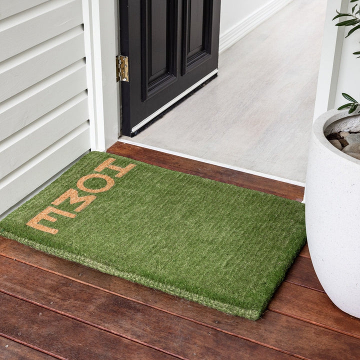 Green Home Thick 100% Coir Doormat - Fab Habitat , Doormats, [product_size],