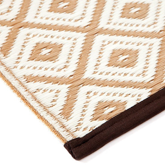Kimberley Beige & White Diamond Outdoor Picnic Rug - Fab Habitat , Picnic Rugs,