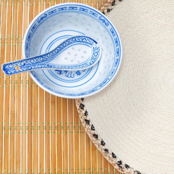 Linnet - Set Of 4 Handmade Jute Round Placemats And Coasters - Fab Habitat , Placemats, [product_size],
