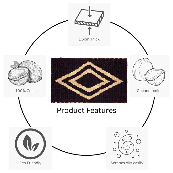 Mona Entry Rug – Timeless Woven Texture Mat – Buy Online in Australia