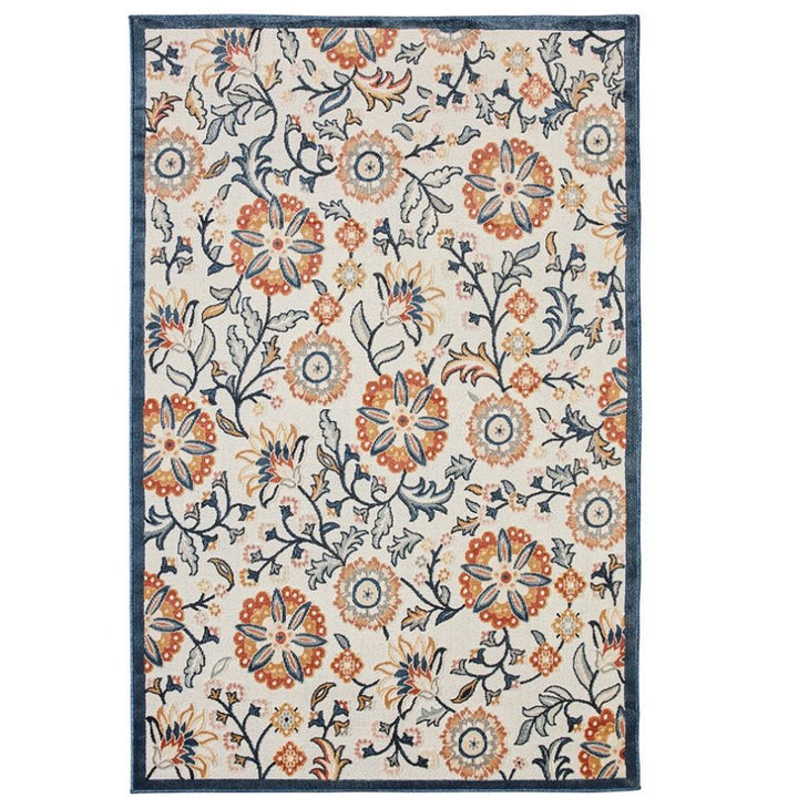 Namsai Floral Multicolour Indoor Outdoor Rug