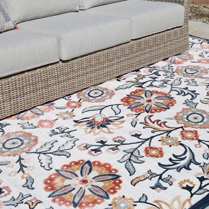 Namsai Floral Multicolour Indoor Outdoor Rug