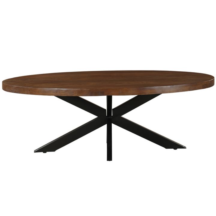 Nova Walnut Finish 130 CM Wooden Oval Coffee Table - Fab Habitat , Coffee Tables, [product_size],