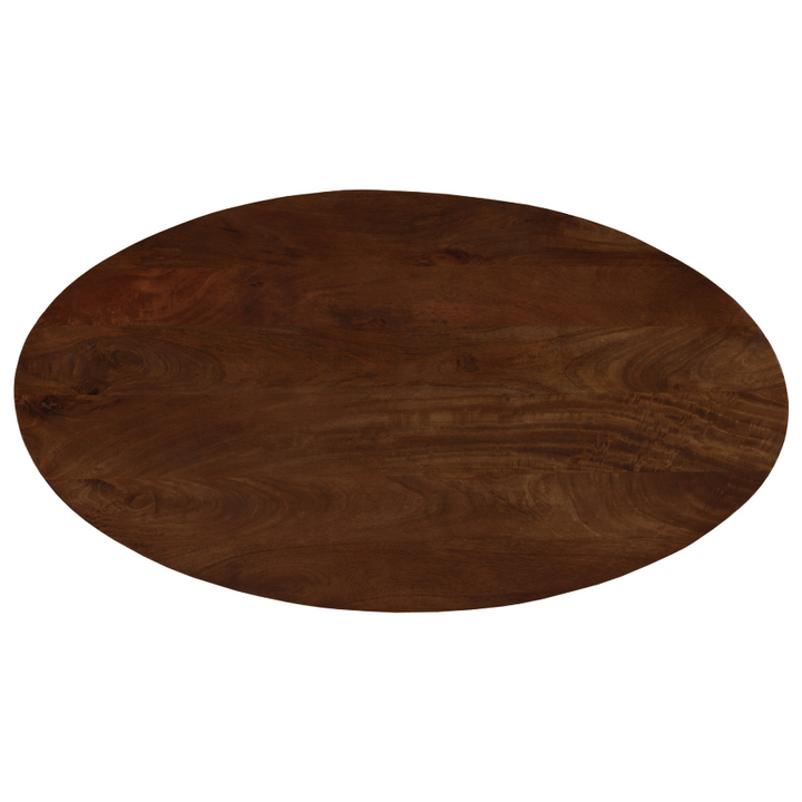 Nova Walnut Finish 130 CM Wooden Oval Coffee Table - Fab Habitat , Coffee Tables, [product_size],