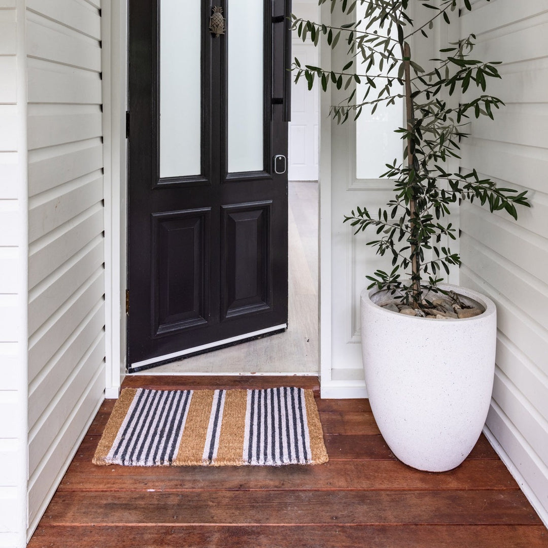 Nui Striped Coastal Coir Extra Long Front Door Mat - Fab Habitat , Doormats, [product_size],