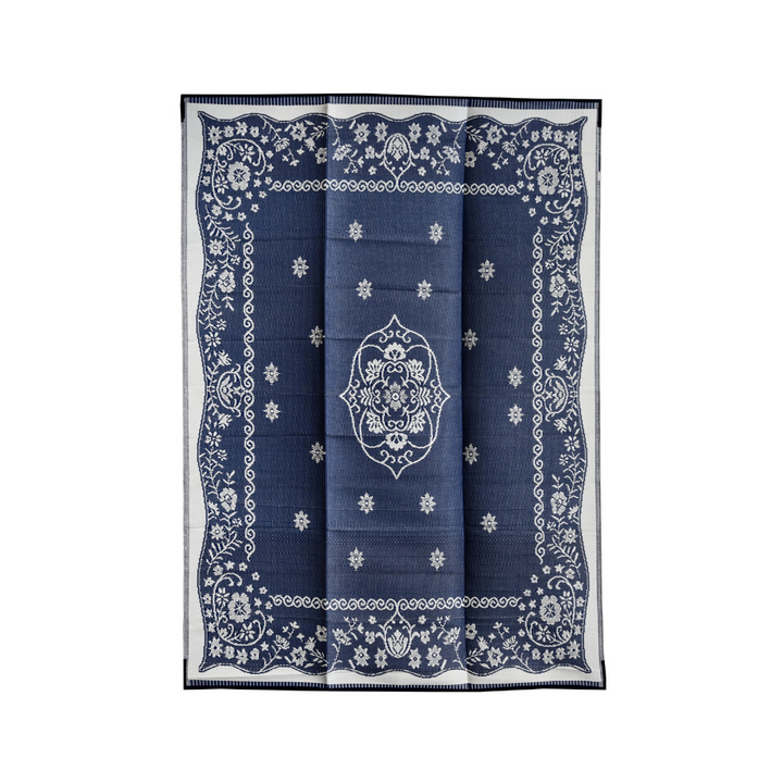 Oriental Blue & White Traditional Foldable Waterproof Large Camping Mat - 270x360 CM - Fab Habitat , Camping Mats,