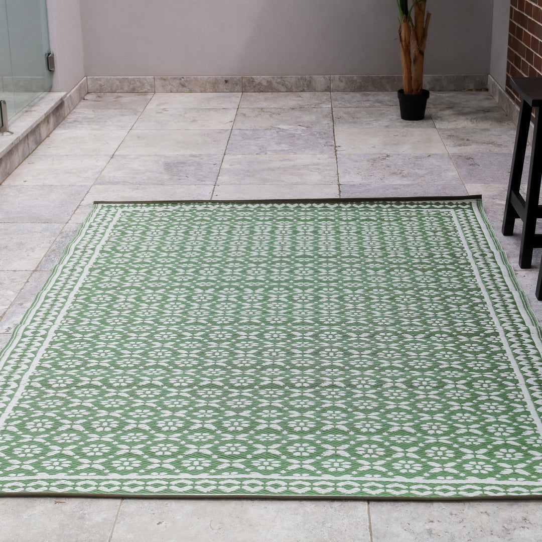 Ronda Sage rug 60x90cm soft textured floor mat buy online in Australia