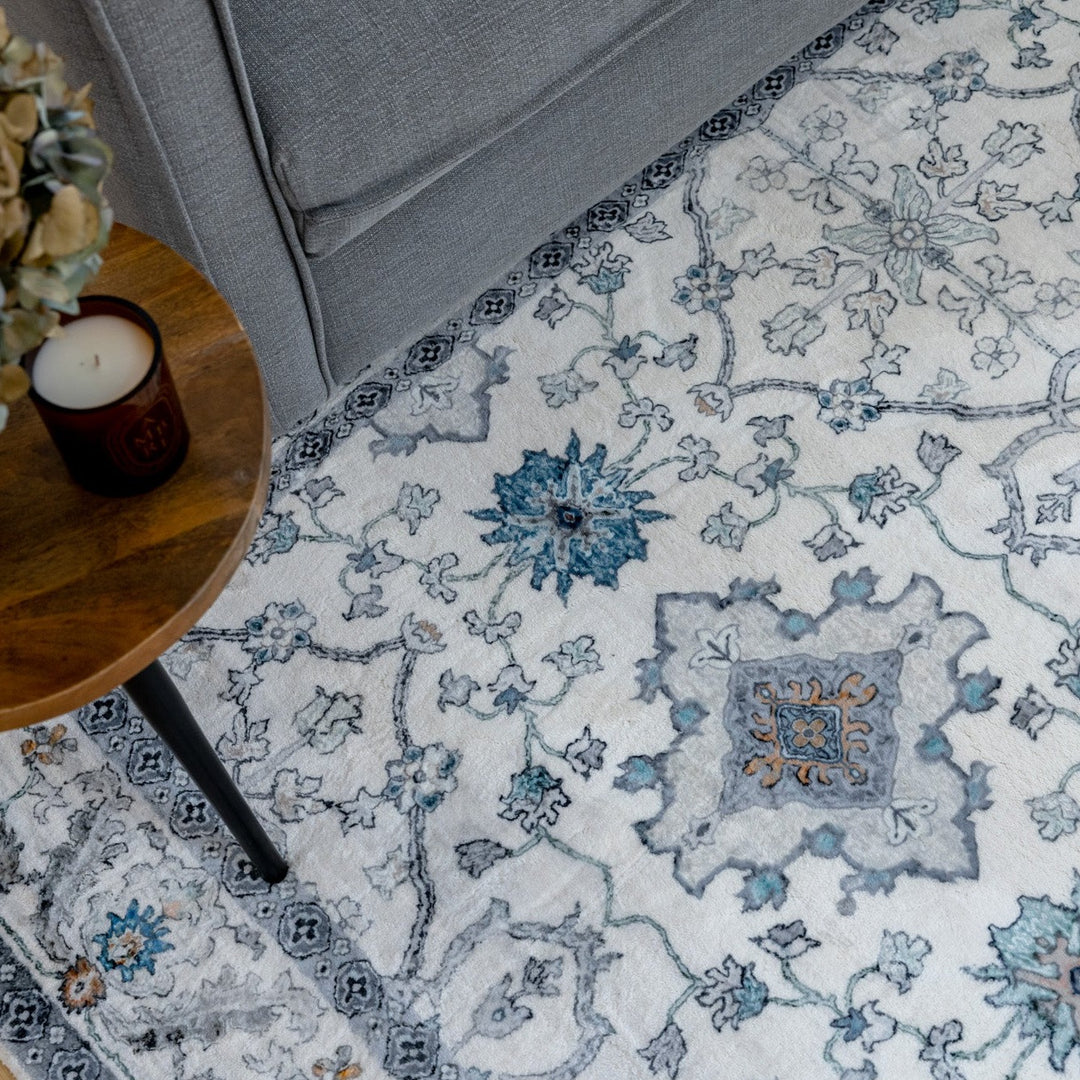 Susa Ivory Multicolour Traditional Distressed Area Rug - Fab Habitat , Soft And Plush Turkish Rugs, [product_size],