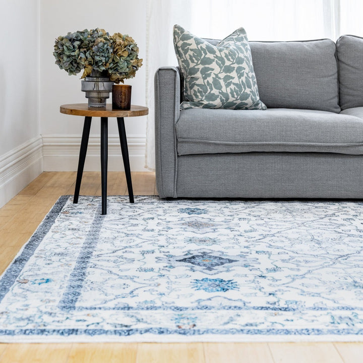 Susa Ivory Multicolour Traditional Distressed Rug - Fab Habitat , Soft And Plush Turkish Rugs, [product_size],