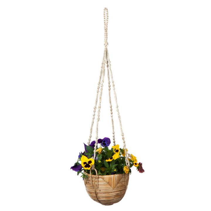 Set Of 3 Savar Handmade Cane Macrame Hanging Planters & Pot Holder - Fab Habitat , Macrame Plant hanger, [product_size],