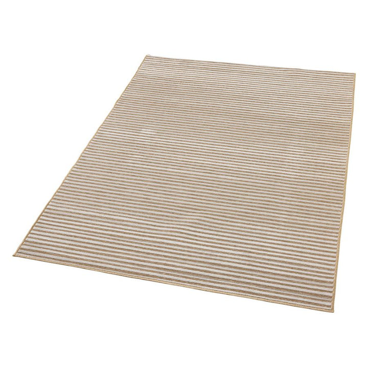 Seoul Beige Striped Indoor Outdoor Rug