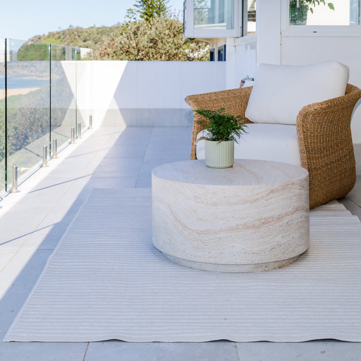 Seoul Grey Striped Indoor Outdoor rug