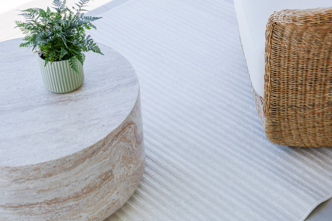 Seoul Grey Striped Indoor Outdoor rug