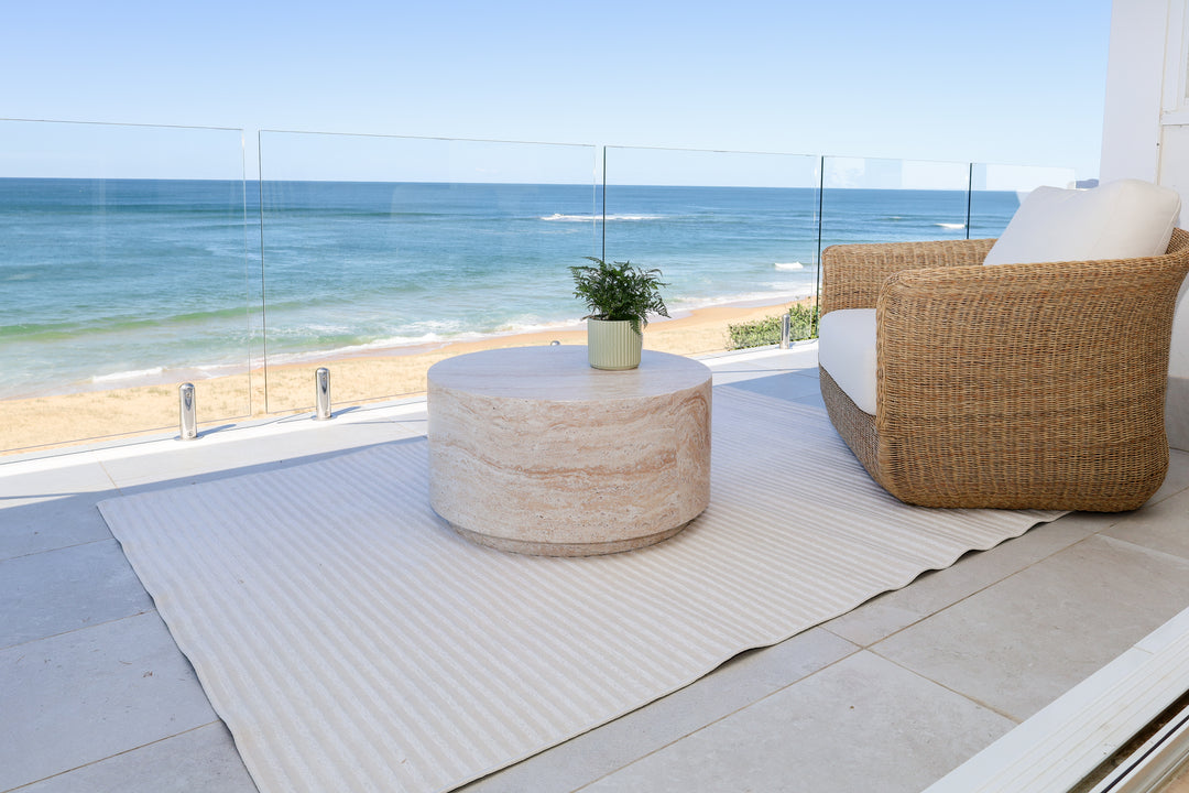 Seoul Grey Striped Indoor Outdoor rug