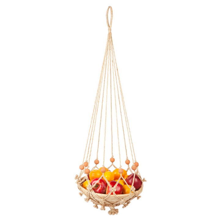 Set Of 4 Sika Red Beads Handmade Macrame Jute Plant Hanger & Pot Holder - 105 cm - Fab Habitat , Macrame Plant hanger, [product_size],