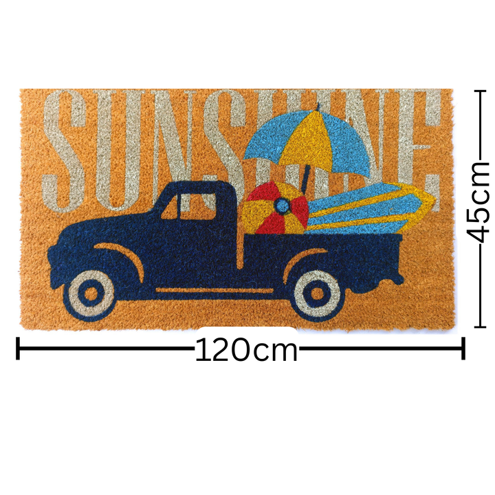 Sunshine PVC Backed Multicolour Long Coir Doormat