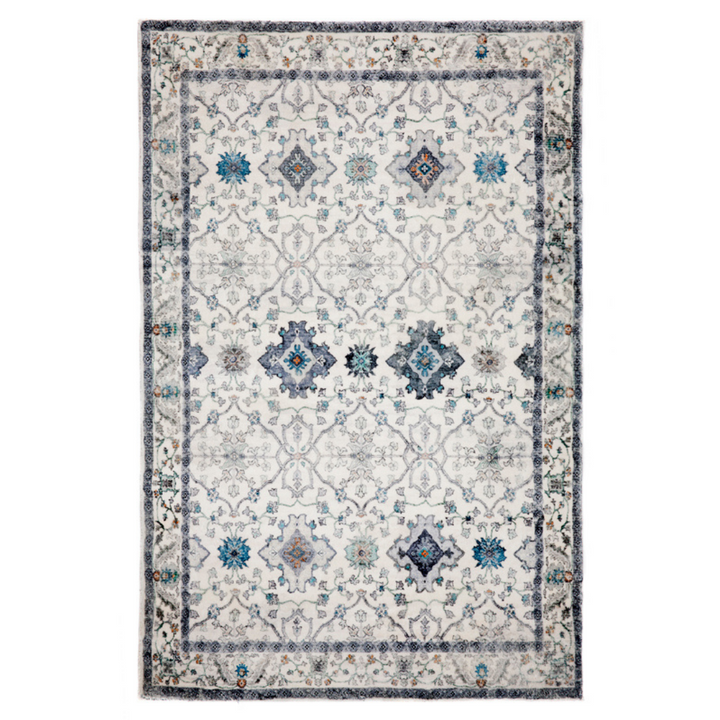 Susa Ivory Multicolour Traditional Soft Large Rug - Fab Habitat , Soft And Plush Turkish Rugs, [product_size],