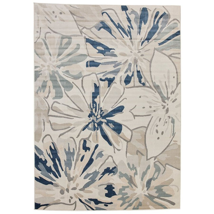 Tawang Navy and Cream Indoor Outdoor Rug