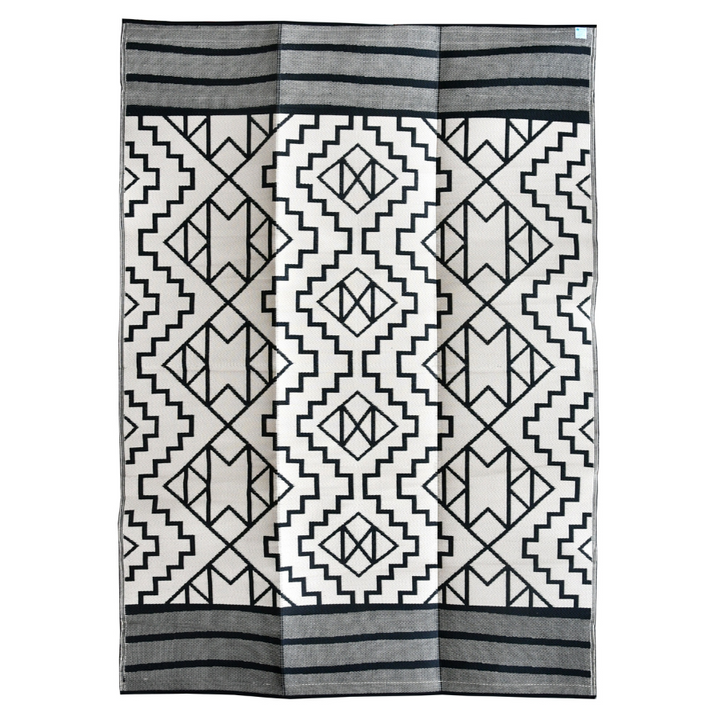 Kilimanjaro Black And Cream Foldable Waterproof Large Camping Mat - 270x360 CM - Fab Habitat , Camping Mats,