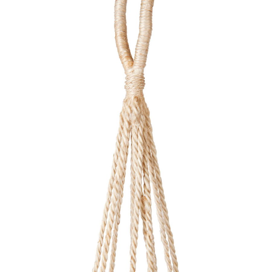 Set of 2 Vibhav Handmade Jute Macrame Plant Hanger and Pot Holder - 105 cm - Fab Habitat , Macrame Plant hanger, [product_size],