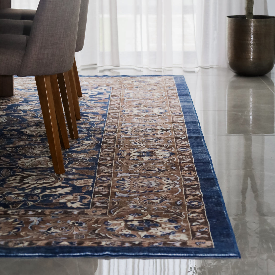 Vihaan easy-care machine washable rug 240x300 cm – grey and ivory – buy now in Australia