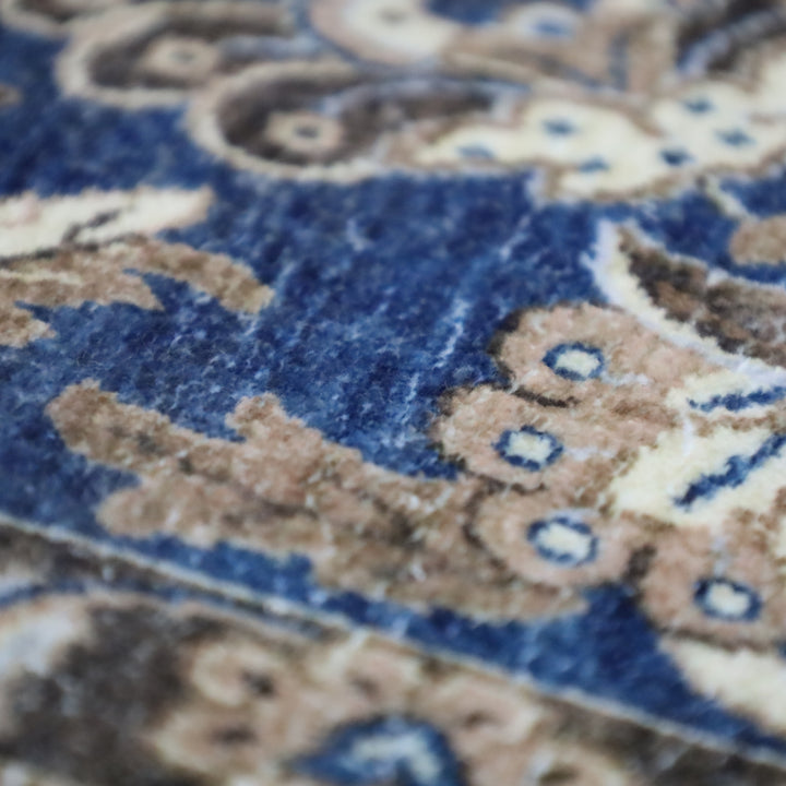 Vihaan machine washable rug 150x210 cm – modern textured beige design – buy online in Australia