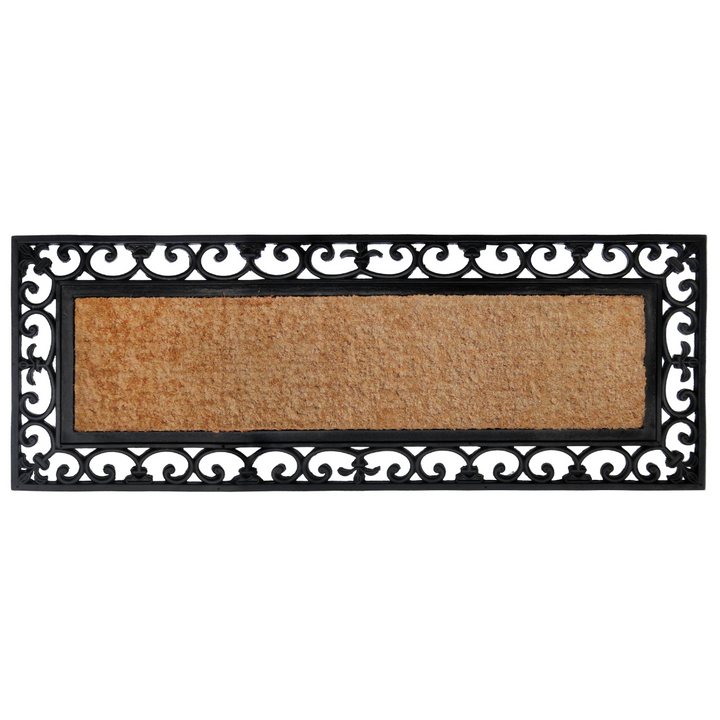 Vista Plain Natural Rubber Bordered Long Coir Doormat (45x120cm) - Fab Habitat , Doormats, [product_size],