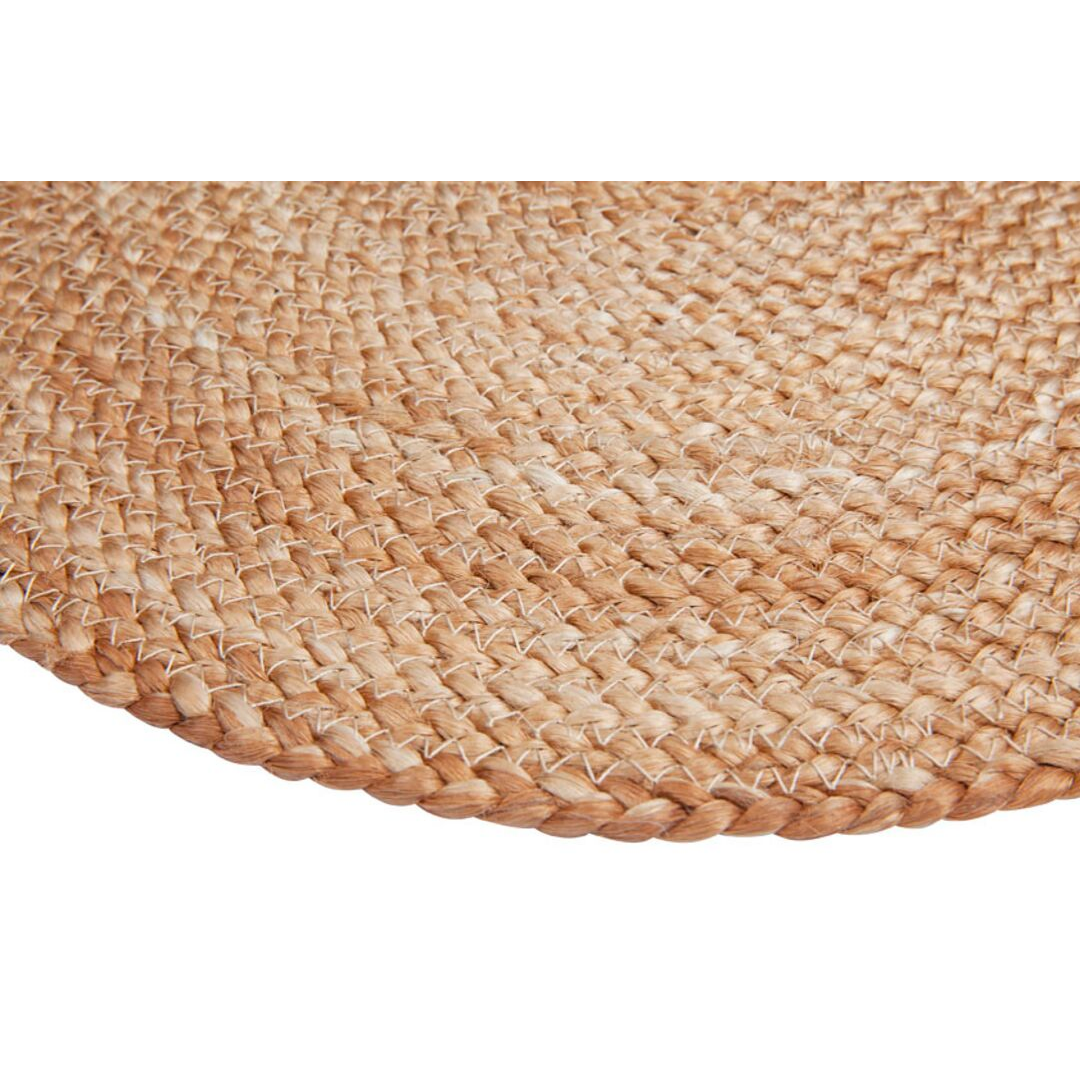 Set Of 4 Willow Natural Jute Round Placemats And Coasters - Fab Habitat , Placemats,