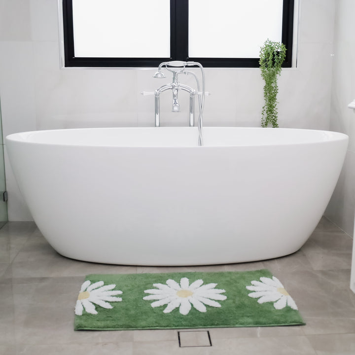 50x80cm Woodcliff Sage 100% Bathroom Mats