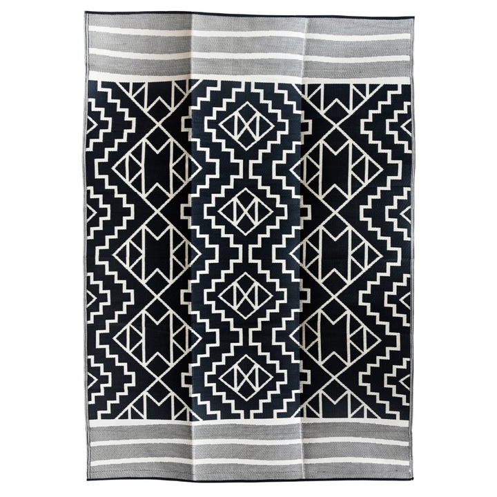 Kilimanjaro Black And Cream Foldable Waterproof Large Camping Mat - 270x360 CM - Camping Mats Fab Habitat